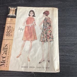 Vtg. Mc Calls Printed Pattern Misses Dress Patterns Medium 14-16 1967